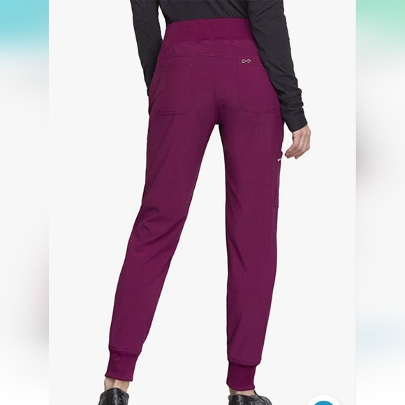 Cherokee Jogger Scrub Pants, 4x Women 4-Way Stretch, Mid Rise, Cargo Pocket - Picture 5 of 12